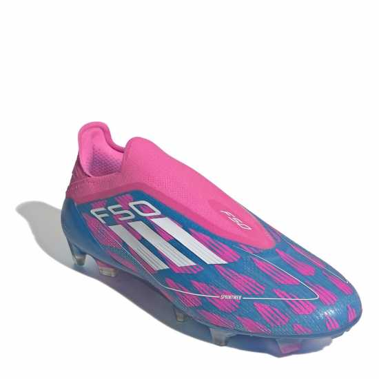 Adidas F50 Elite Laceless Firm Ground Football Boots Синьо/Розово Футболни стоножки