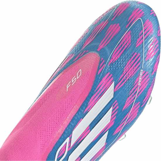 Adidas F50 Elite Laceless Firm Ground Football Boots Синьо/Розово Футболни стоножки