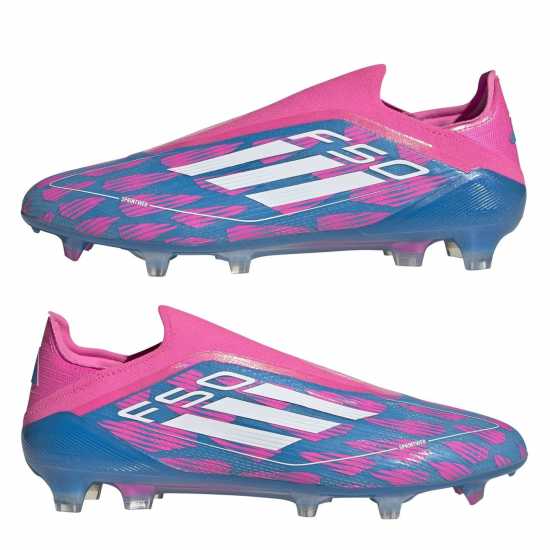 Adidas F50 Elite Laceless Firm Ground Football Boots Синьо/Розово Футболни стоножки