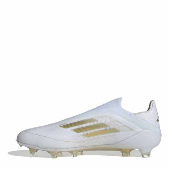 Adidas F50 Elite Laceless Firm Ground Football Boots Бяло/Златно/Бяло 