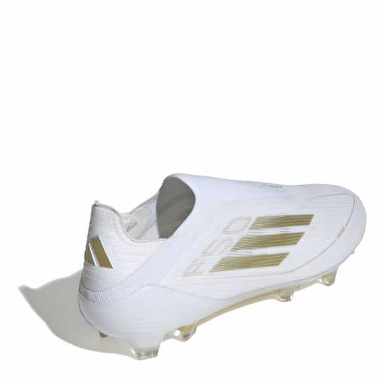 Adidas F50 Elite Laceless Firm Ground Football Boots Бяло/Златно/Бяло 