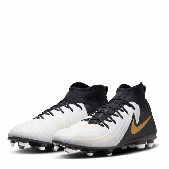 Nike Phantom Luna Ii Club Firm Ground Football Boots Бяло/Черно/Злато Футболни стоножки