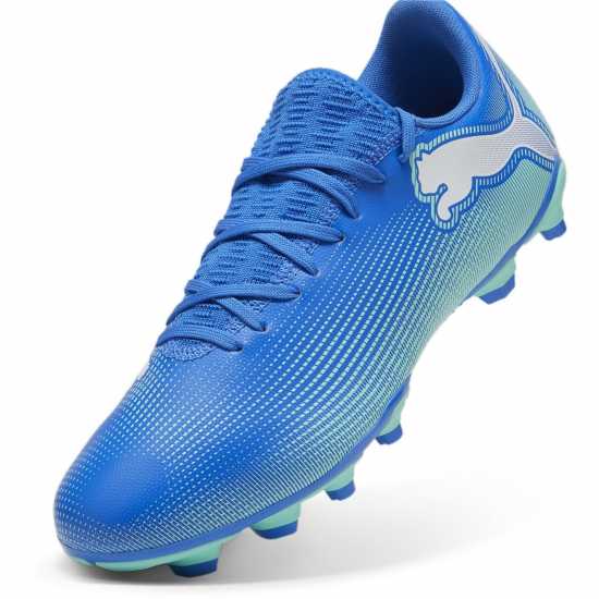 Puma Future 7 Play Firm Ground Football Boots Синьо/Бяло/Зелено Футболни стоножки