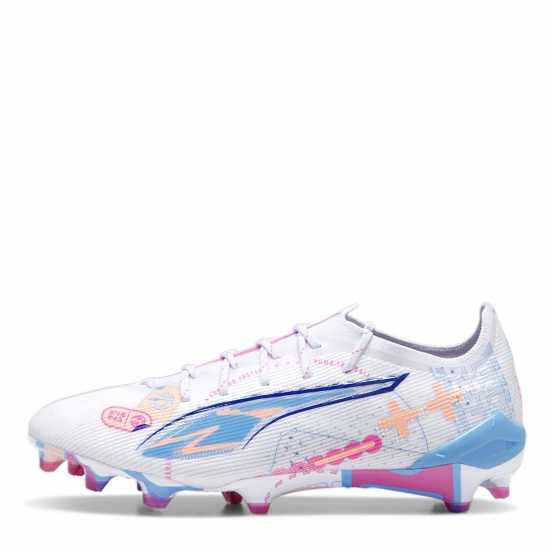 Puma Ultra Ultimate Firm Ground Football Boots Бяло/Синьо/Розово Футболни стоножки