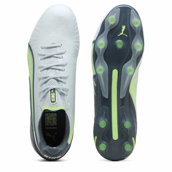 Puma King Ultimate Launch Firm Ground Football Boots Сиво/Жълто Футболни стоножки