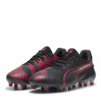 Puma King Ultimate Launch Firm Ground Football Boots Черно/Червено Футболни стоножки