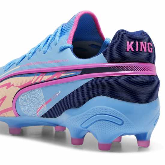 Puma King Ultimate Launch Firm Ground Football Boots Синьо/Розово Футболни стоножки