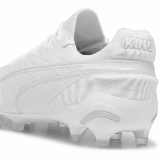 Puma King Ultimate Launch Firm Ground Football Boots Бяло/Бяло Футболни стоножки