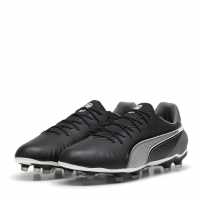 Puma King Match Firm Ground Football Boots Черно/Бяло Футболни стоножки