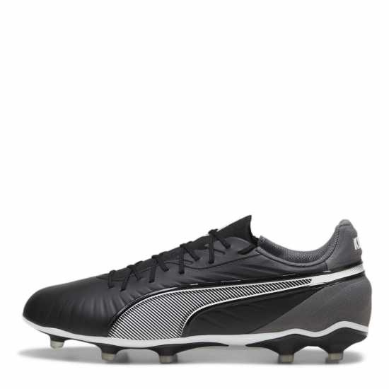 Puma King Match Firm Ground Football Boots Черно/Бяло Футболни стоножки