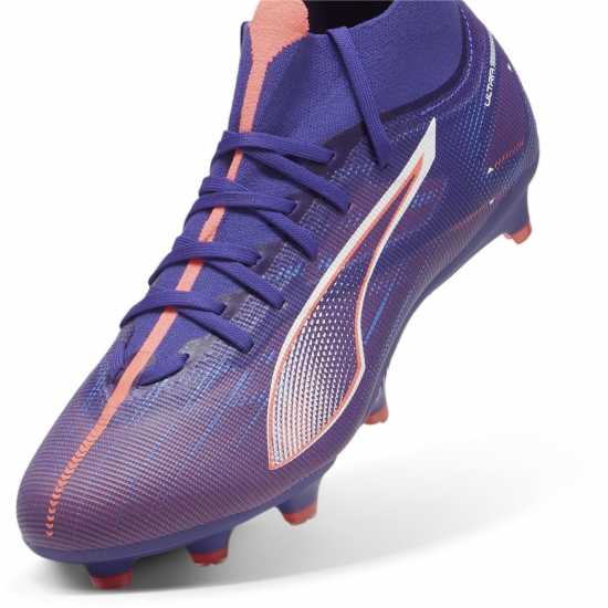 Puma Ultra Match+ Firm Ground Football Boots Лилаво/Бяло/Оранжево Футболни стоножки