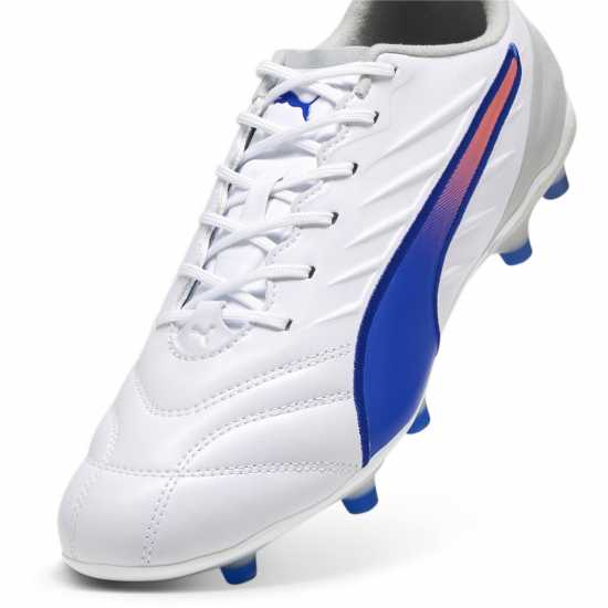 Puma King Pro Firm Ground Football Boots Бяло/Синьо/Сиво Футболни стоножки