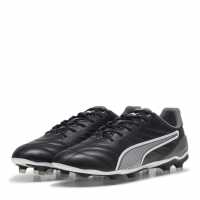 Puma King Pro Firm Ground Football Boots Черно/Бяло Футболни стоножки