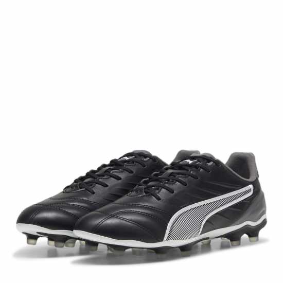 Puma King Pro Firm Ground Football Boots Черно/Бяло Футболни стоножки