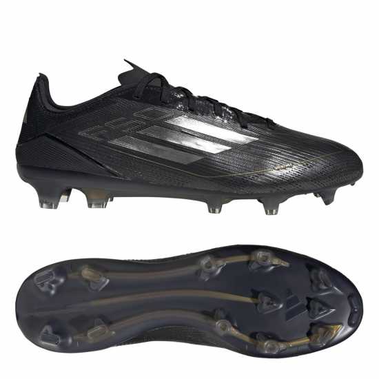 Adidas F50 Pro Firm Ground Football Boots Черно/сребро Футболни стоножки