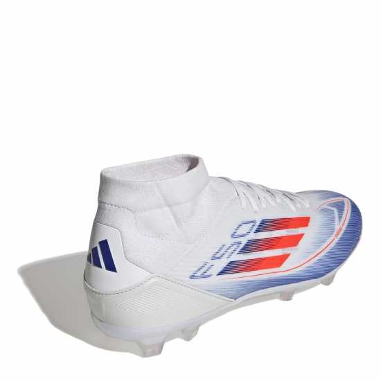 Adidas F50 League Mid-Cut Firm Ground Football Boots Бяло/Червено/Синьо Футболни стоножки