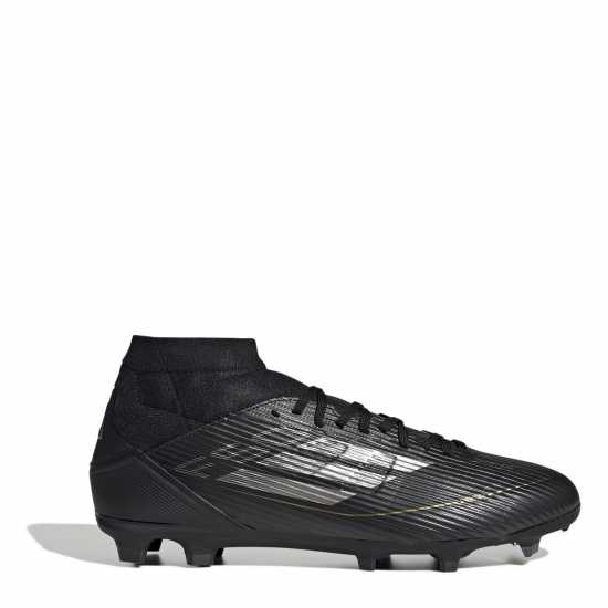 Adidas F50 League Mid-Cut Firm Ground Football Boots Black/Silver Футболни стоножки