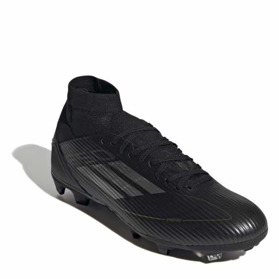 Adidas F50 League Mid-Cut Firm Ground Football Boots Black/Silver Футболни стоножки