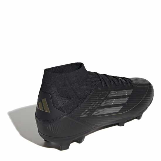 Adidas F50 League Mid-Cut Firm Ground Football Boots Black/Silver Футболни стоножки