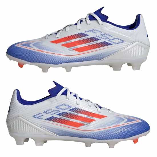 Adidas F50 League Firm Ground Football Boots Бяло/Червено/Синьо Футболни стоножки