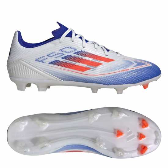 Adidas F50 League Firm Ground Football Boots Бяло/Червено/Синьо Футболни стоножки