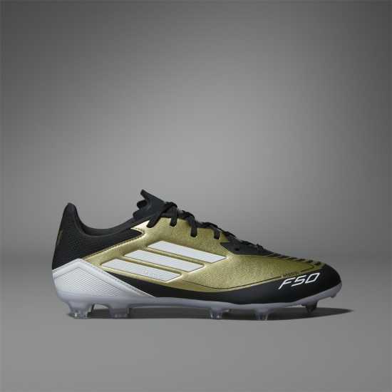 Adidas F50 League Firm Ground Football Boots Злато/Черно Футболни стоножки