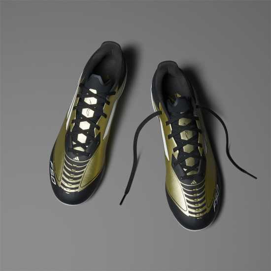 Adidas F50 League Firm Ground Football Boots Злато/Черно Футболни стоножки