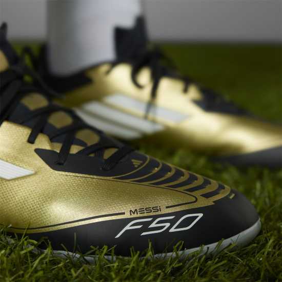 Adidas F50 League Firm Ground Football Boots Злато/Черно Футболни стоножки