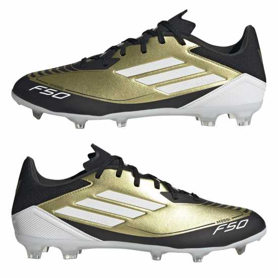 Adidas F50 League Firm Ground Football Boots Злато/Черно Футболни стоножки