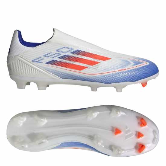 Adidas F50 League Laceless Firm Ground Football Boots Бяло/Червено/Синьо Футболни стоножки