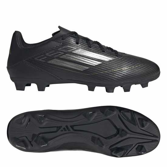 Adidas F50 Club Firm Ground Football Boots Black/Silver Футболни стоножки