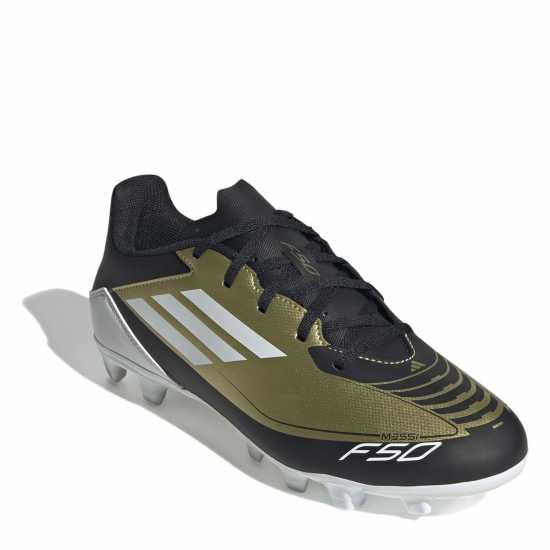 Adidas F50 Club Firm Ground Football Boots Gold/Black Футболни стоножки