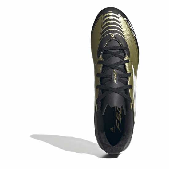 Adidas F50 Club Firm Ground Football Boots Gold/Black Футболни стоножки