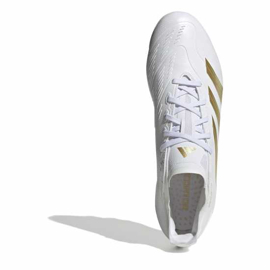 Adidas Predator League Multi Ground Football Boots White/Gold/Wht Футболни стоножки