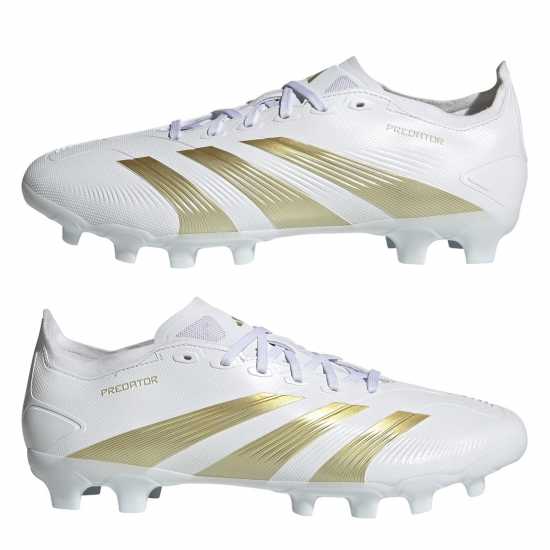 Adidas Predator League Multi Ground Football Boots White/Gold/Wht Футболни стоножки