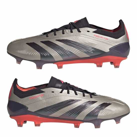 Adidas Predator Elite Firm Ground Football Boots Сребро/Черно 