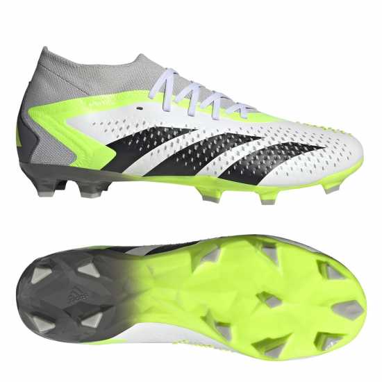 Adidas Predator Accuracy.2 Firm Ground Football Boots Бяло/Черно/Лимон Футболни стоножки