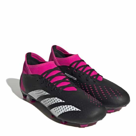 Adidas Predator Accuracy.3 Firm Ground Football Boots Black/Wht/Pink Футболни стоножки