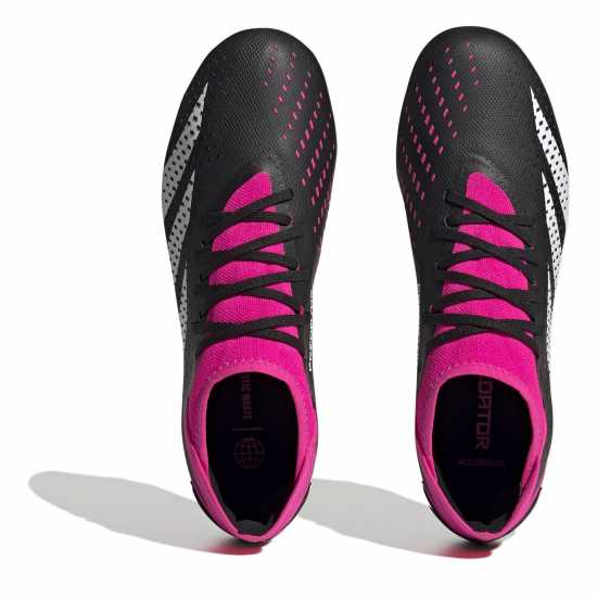 Adidas Predator Accuracy.3 Firm Ground Football Boots Black/Wht/Pink Футболни стоножки