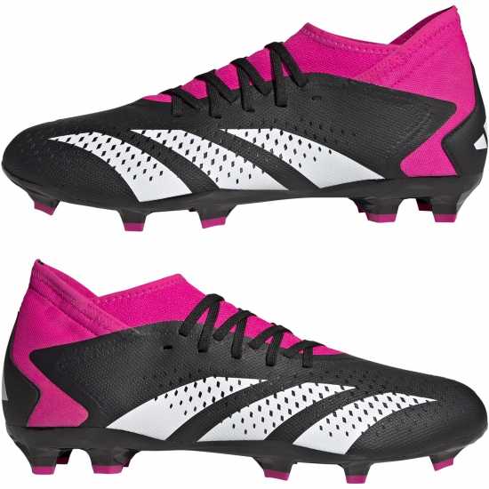 Adidas Predator Accuracy.3 Firm Ground Football Boots Black/Wht/Pink Футболни стоножки