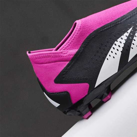 Adidas Predator Accuracy.3 Laceless Firm Ground Football Boots Black/Wht/Pink Футболни стоножки