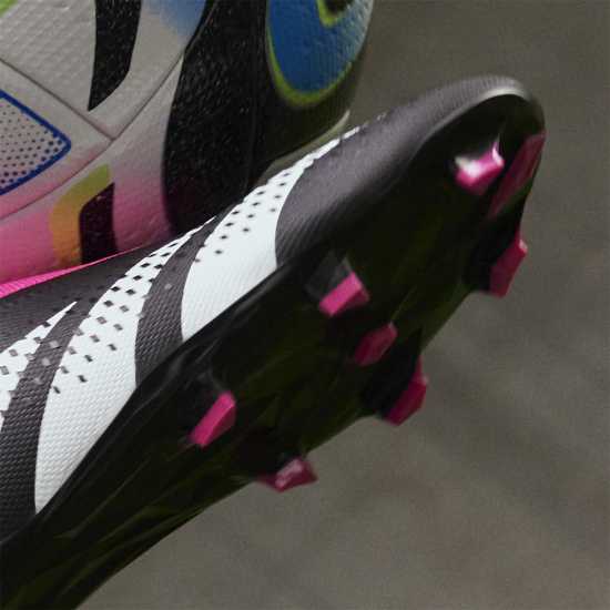 Adidas Predator Accuracy.3 Laceless Firm Ground Football Boots Black/Wht/Pink Футболни стоножки