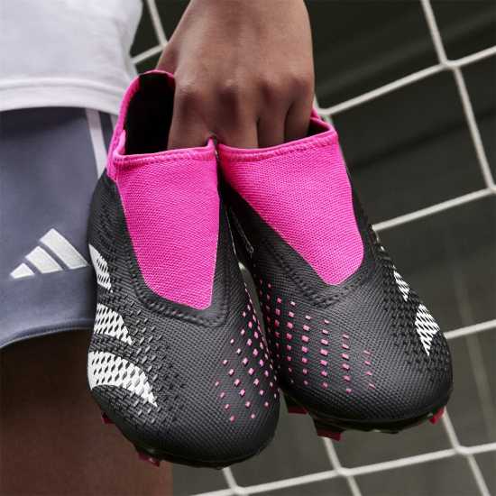 Adidas Predator Accuracy.3 Laceless Firm Ground Football Boots Black/Wht/Pink Футболни стоножки