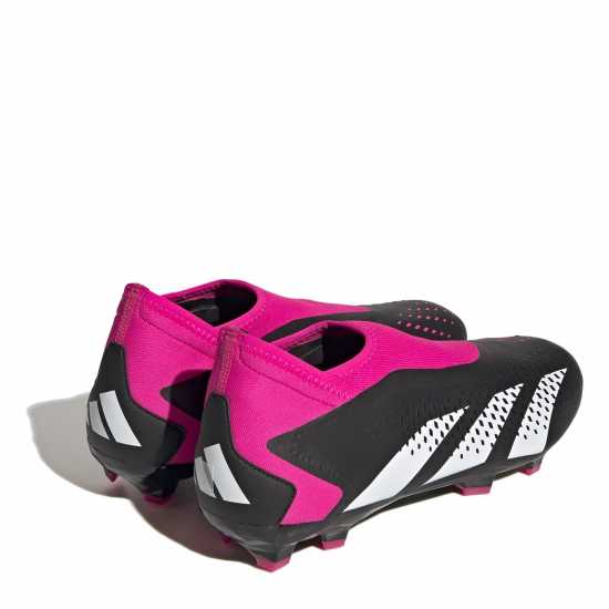 Adidas Predator Accuracy.3 Laceless Firm Ground Football Boots Black/Wht/Pink Футболни стоножки