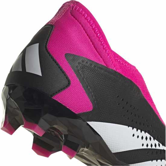 Adidas Predator Accuracy.3 Laceless Firm Ground Football Boots Black/Wht/Pink Футболни стоножки