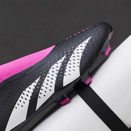 Adidas Predator Accuracy.3 Laceless Firm Ground Football Boots Black/Wht/Pink Футболни стоножки