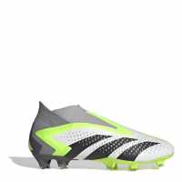 Adidas Predator Accuracy+ Firm Ground Football Boots Wht/Blk/Lemon Футболни стоножки