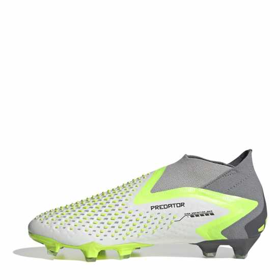 Adidas Predator Accuracy+ Firm Ground Football Boots Wht/Blk/Lemon Футболни стоножки