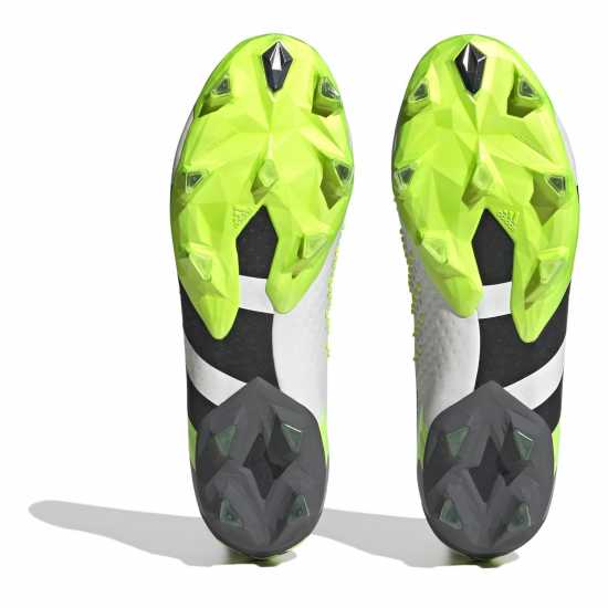 Adidas Predator Accuracy+ Firm Ground Football Boots Wht/Blk/Lemon Футболни стоножки