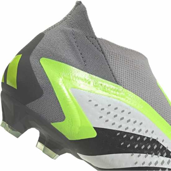 Adidas Predator Accuracy+ Firm Ground Football Boots Wht/Blk/Lemon Футболни стоножки